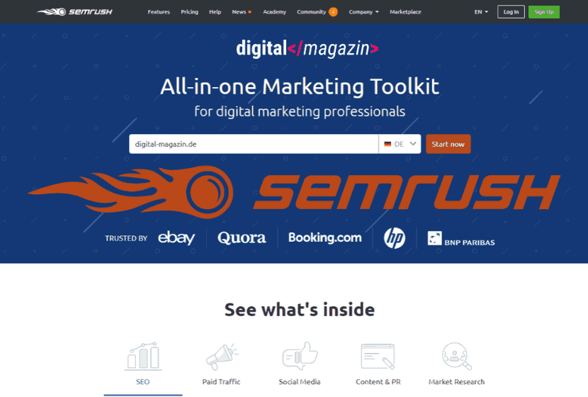 semrush - was kann das Online Marketing Tool?